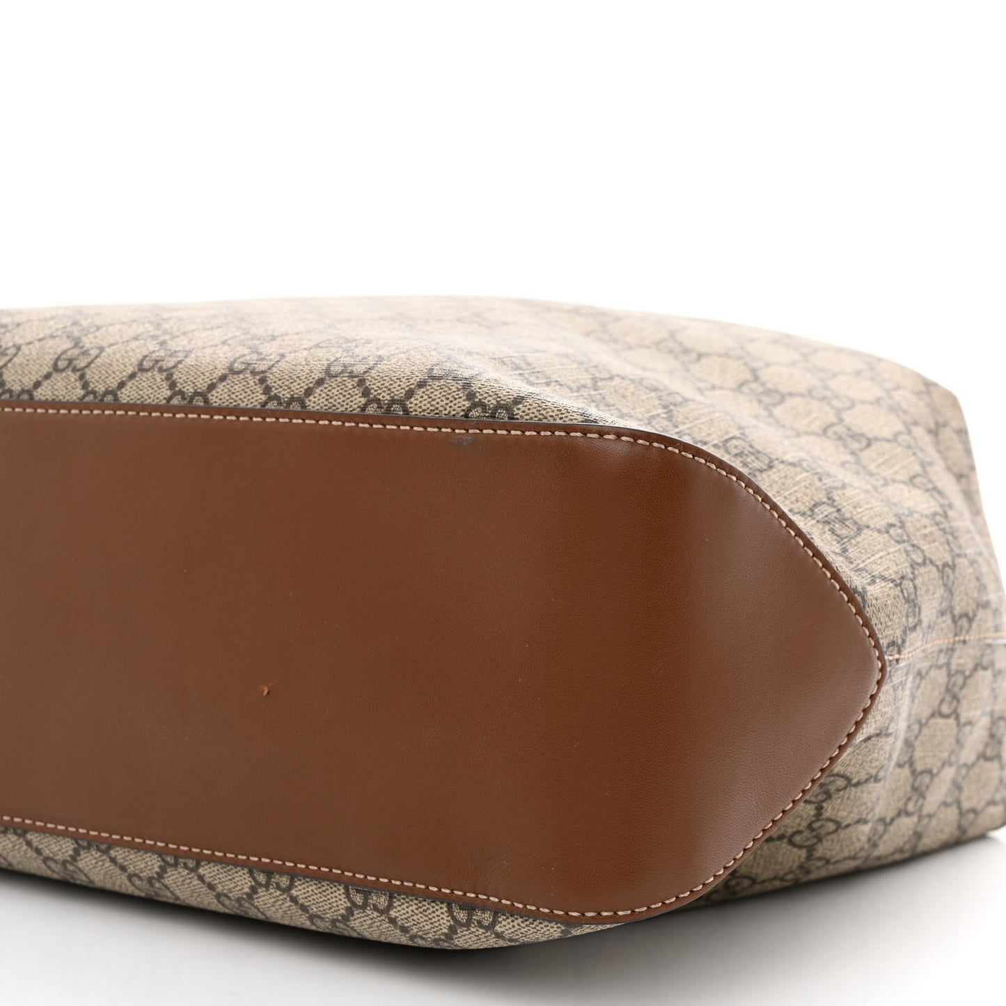 GG Supreme Monogram Large Linea A Hobo Light Brown