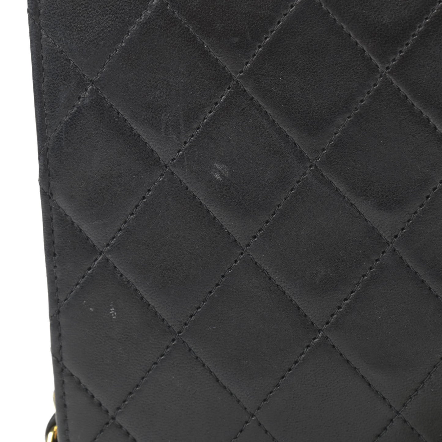 Lambskin Quilted Medium Single Flap Black