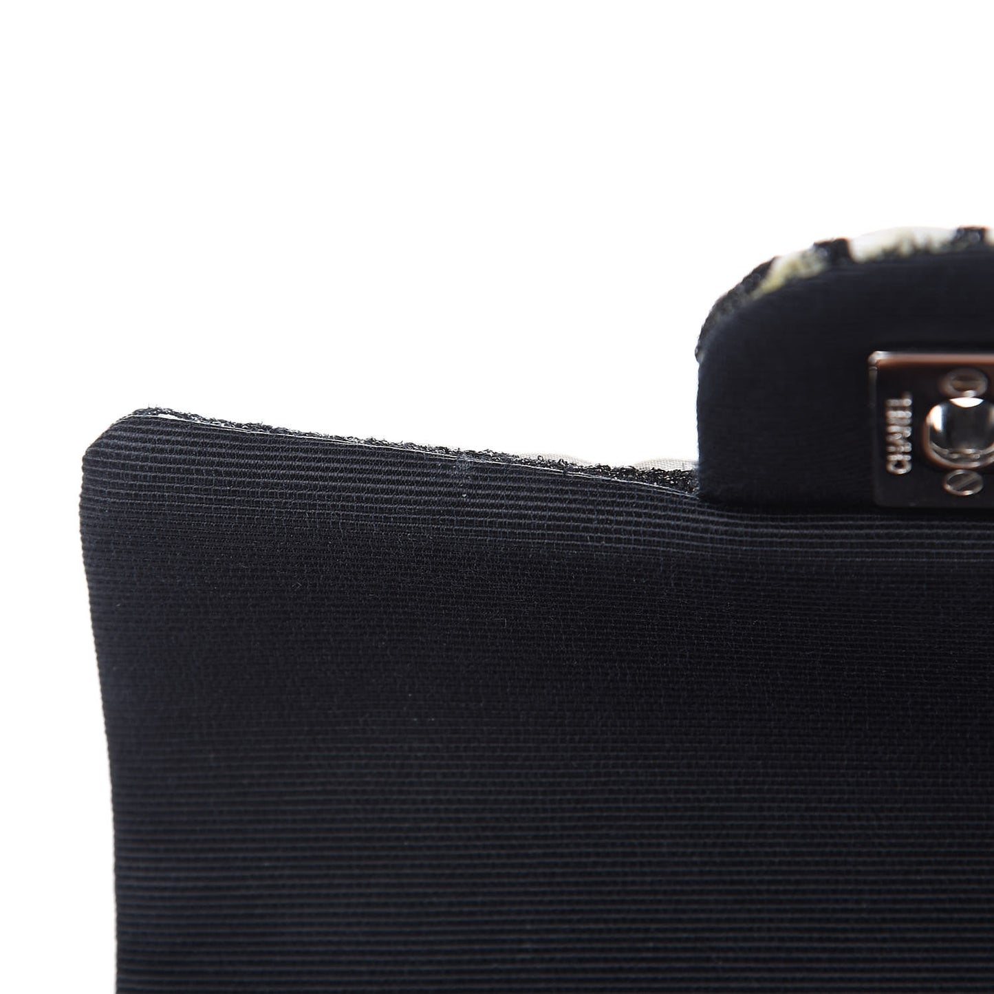 Ribbon Tweed Small Single Flap Black White