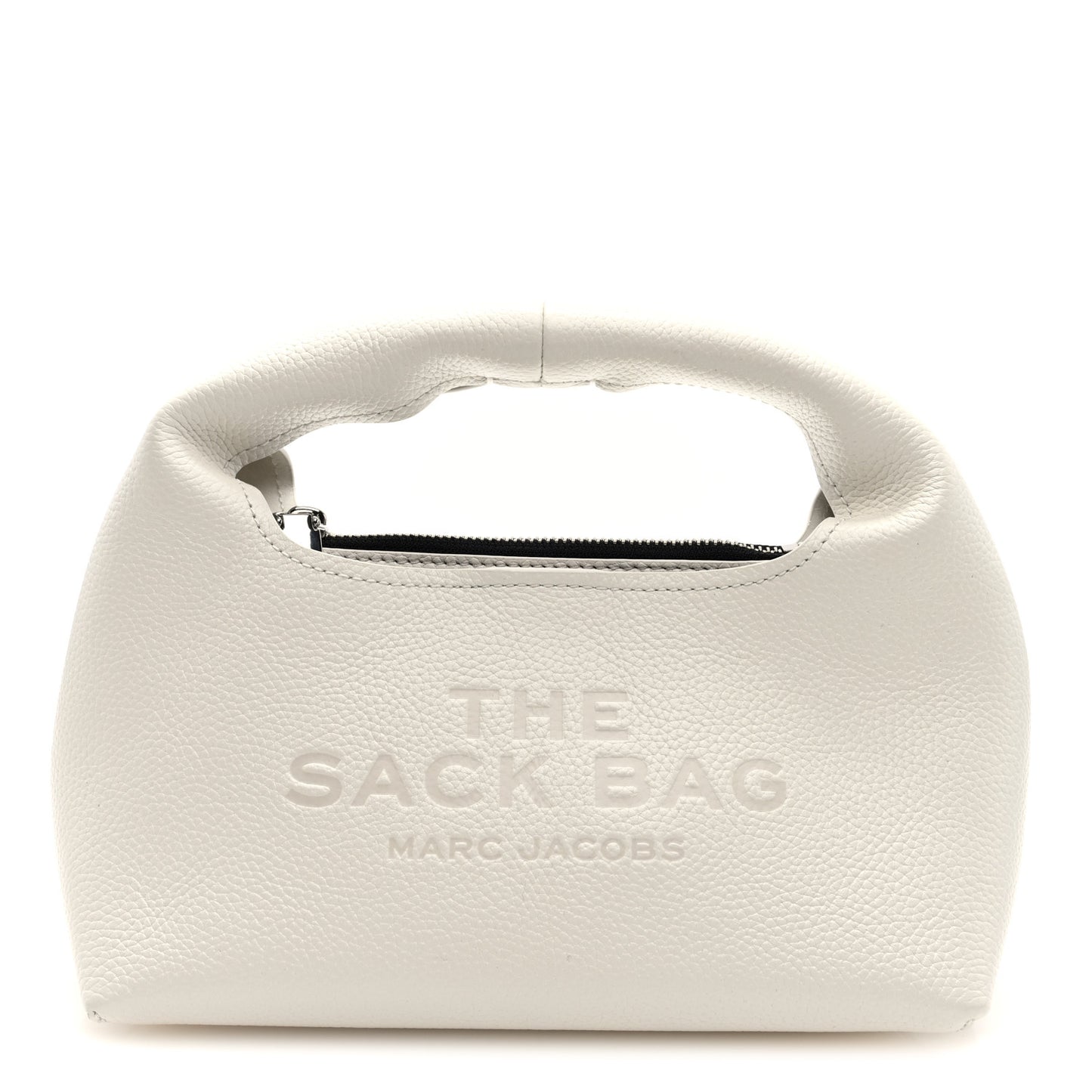 Grained Calfskin Mini The Sack Bag White