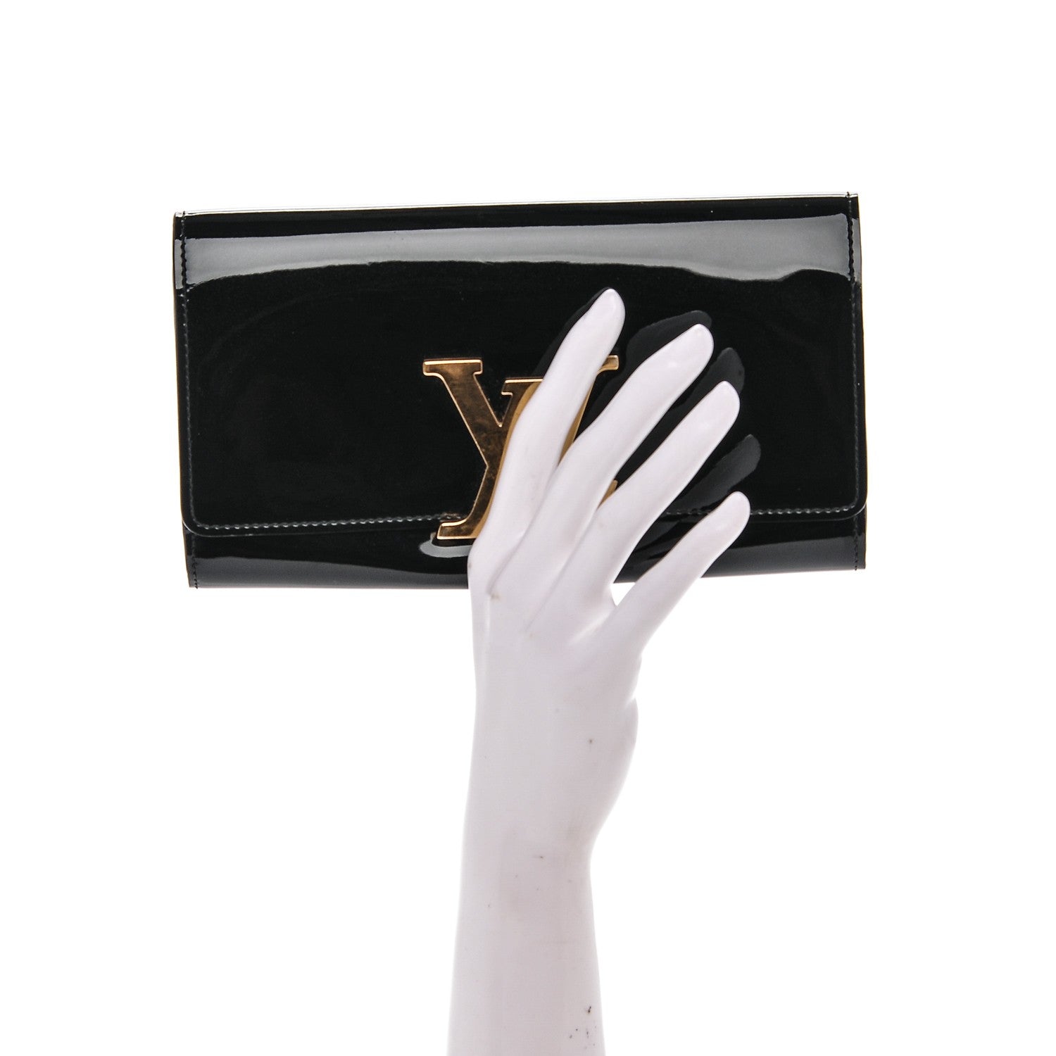Louis Vuitton Patent Louise Wallet Black 2 of 6