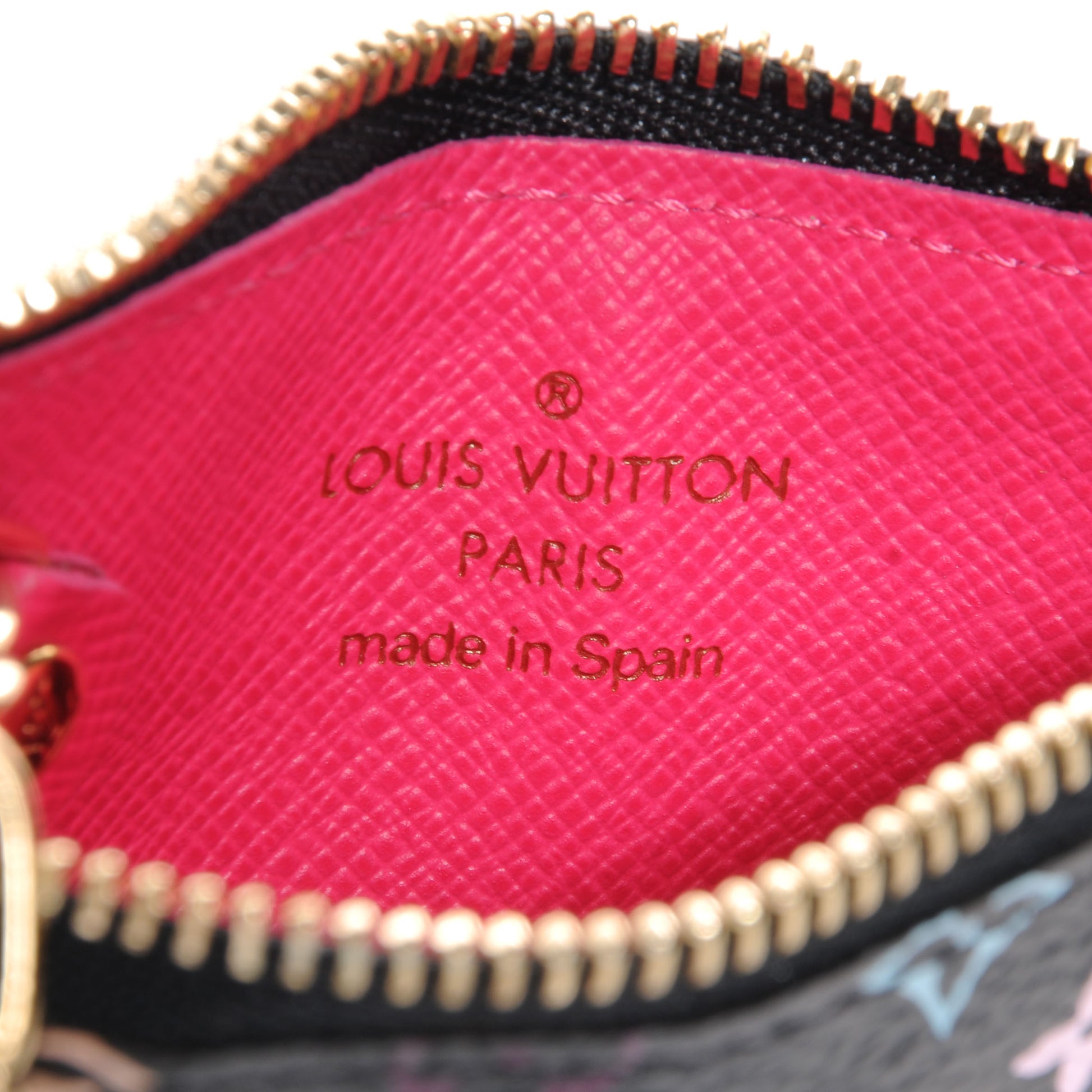 Louis Vuitton Monogram Multicolor Key Pouch Black Grenade 7 of 8