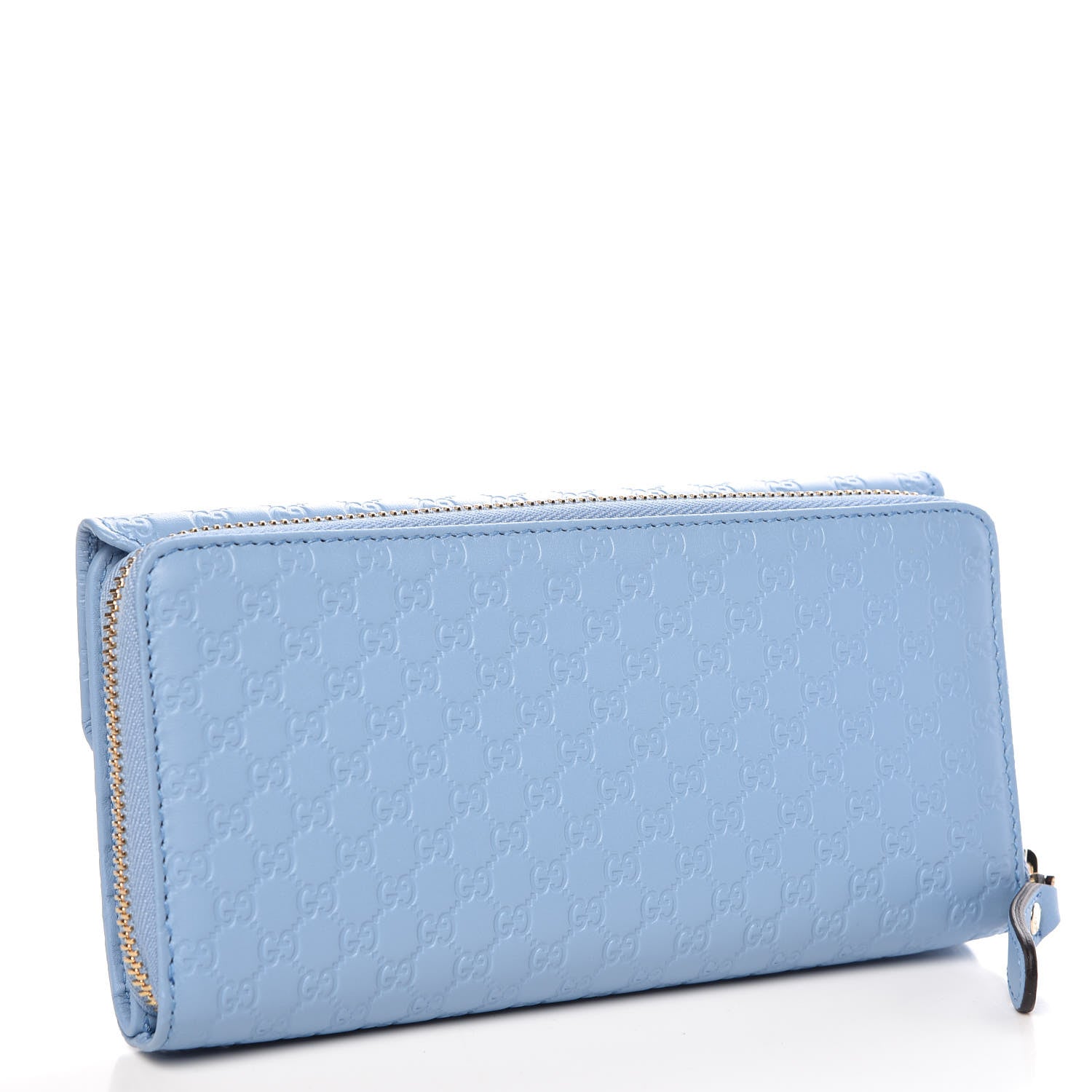 Gucci Soft Microguccissima Continental Zip Wallet Mineral Blue 3 of 8