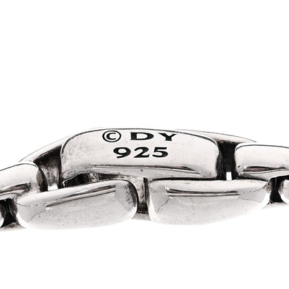 David Yurman Sterling Silver Box Chain ID Bar Bracelet 3 of 3