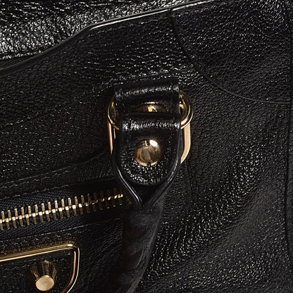 Balenciaga Chevre Gold Metallic Edge Hardware Mini City Black 10 of 12