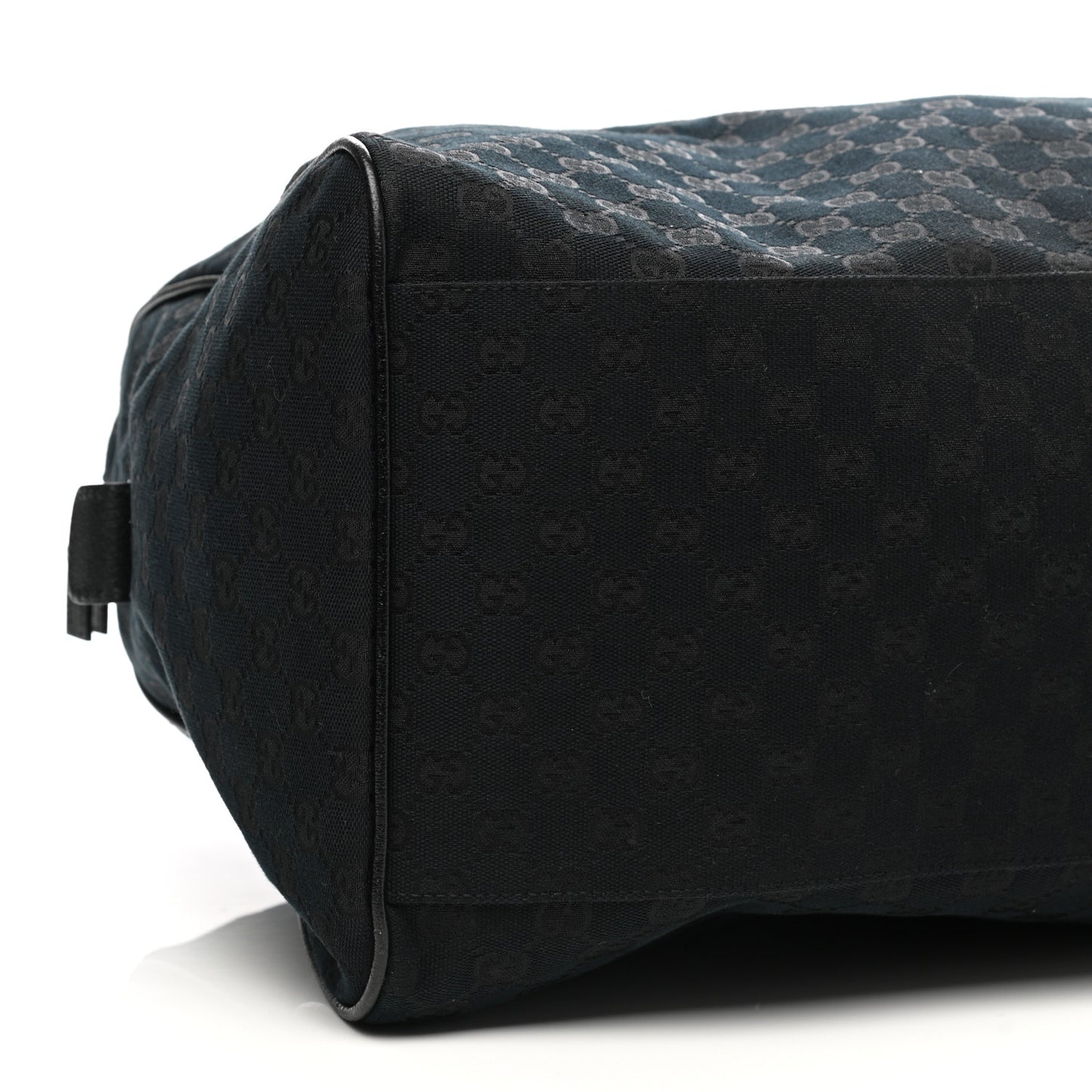 GG Monogram Web Large Collapsible Carry On Duffle Bag Black