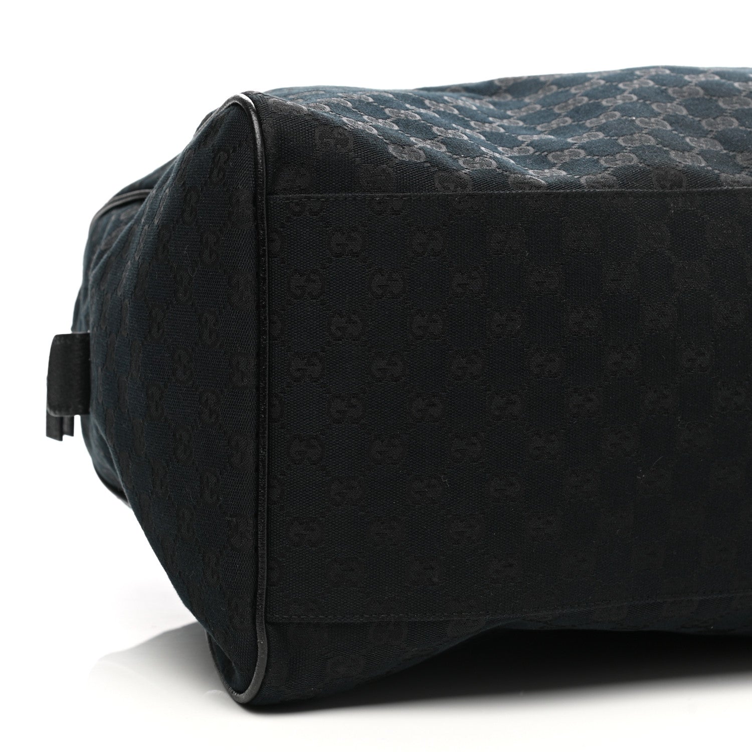 Gucci GG Monogram Web Large Collapsible Carry On Duffle Bag Black 8 of 9