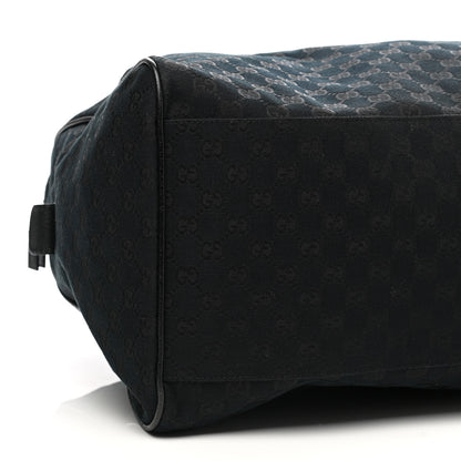 Gucci GG Monogram Web Large Collapsible Carry On Duffle Bag Black 8 of 9