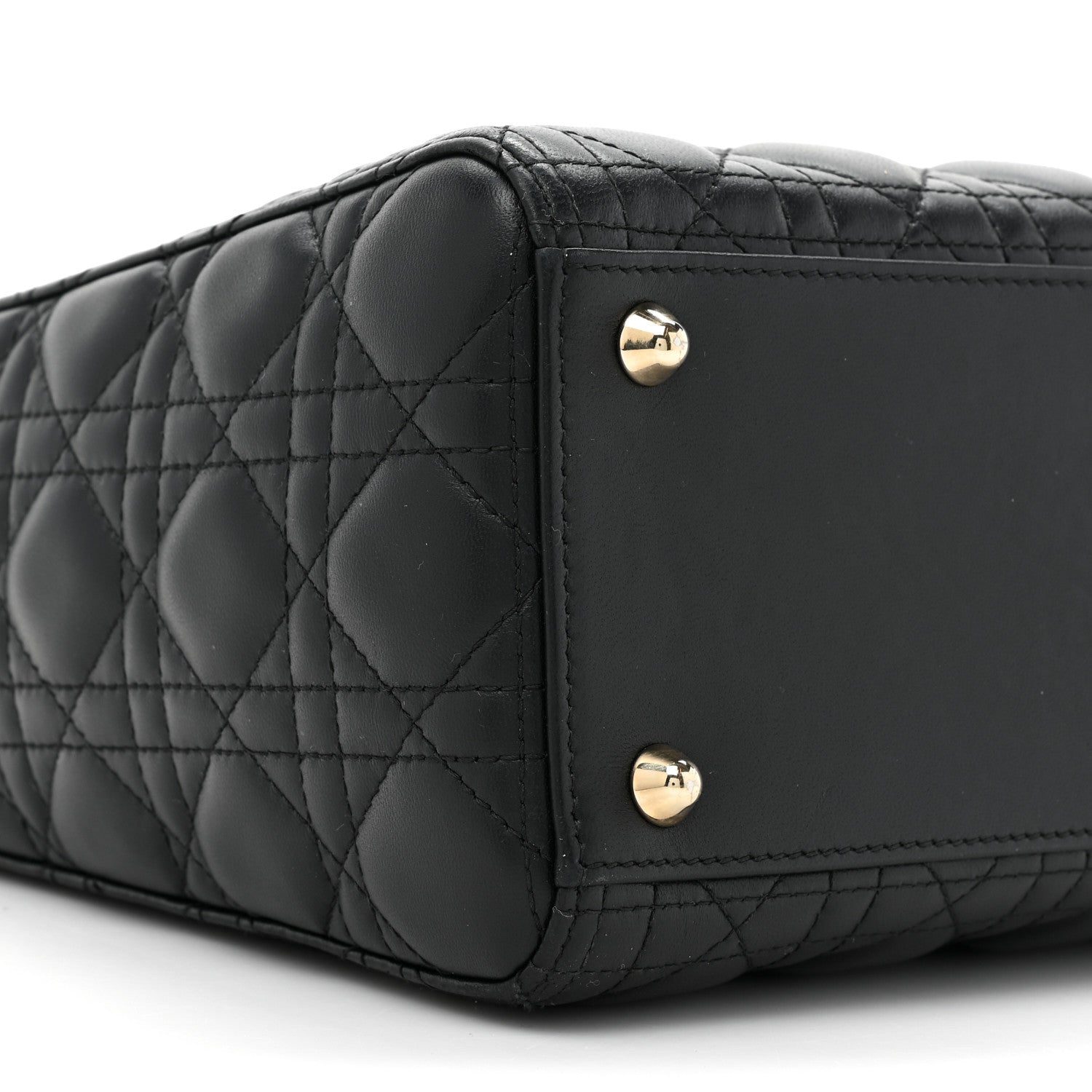 Christian Dior Lambskin Cannage Large Lady Dior Black 9 of 14