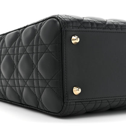 Christian Dior Lambskin Cannage Large Lady Dior Black 9 of 14
