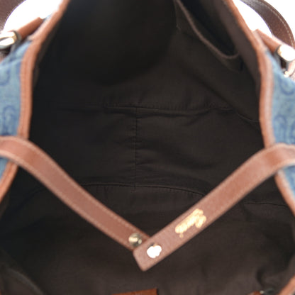 Gucci Denim GG Medium Abbey Shoulder Bag Blue 5 of 12