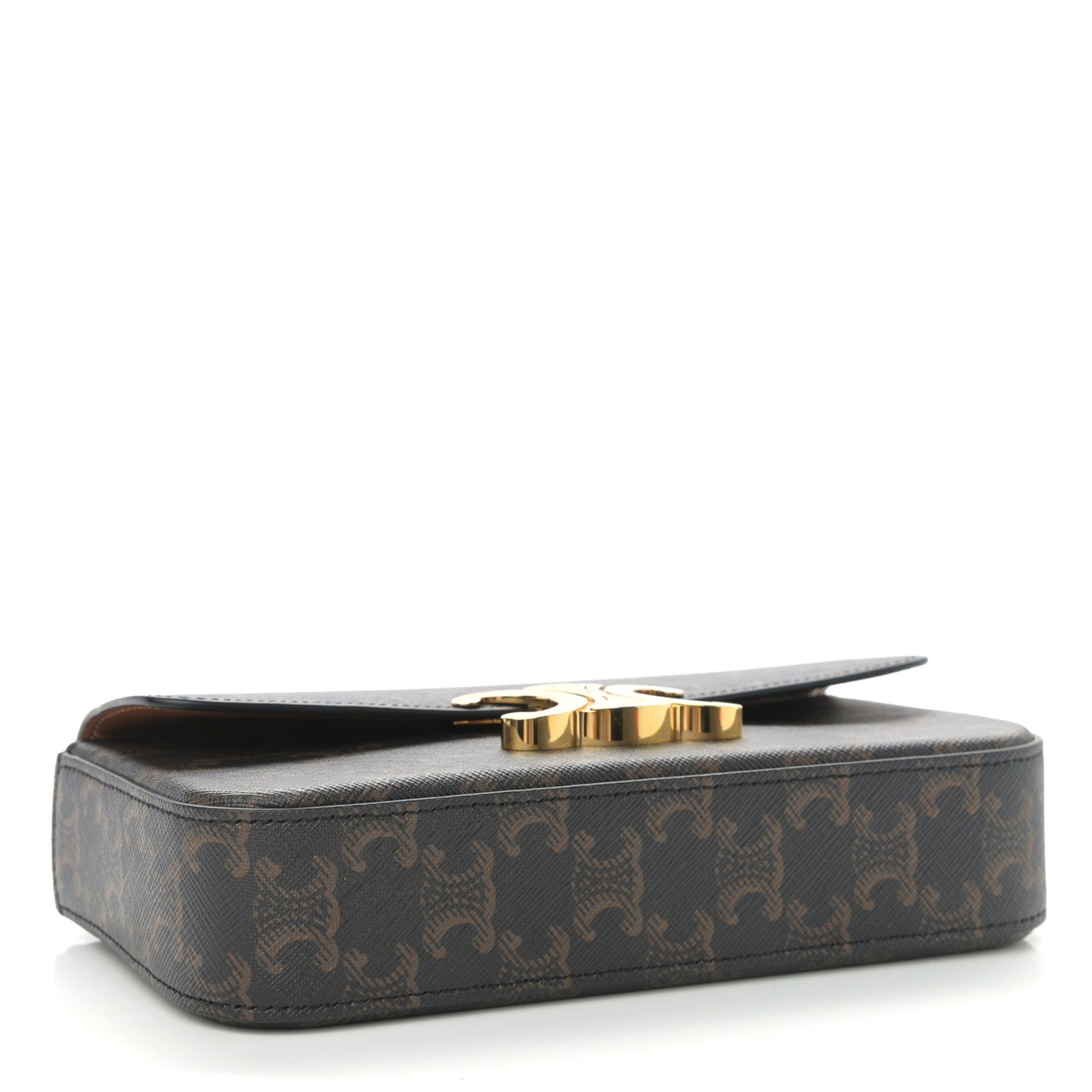 Triomphe Canvas Chain Shoulder Bag Tan