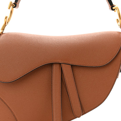 Christian Dior Grained Calfskin Saddle Bag Camello 8 of 10