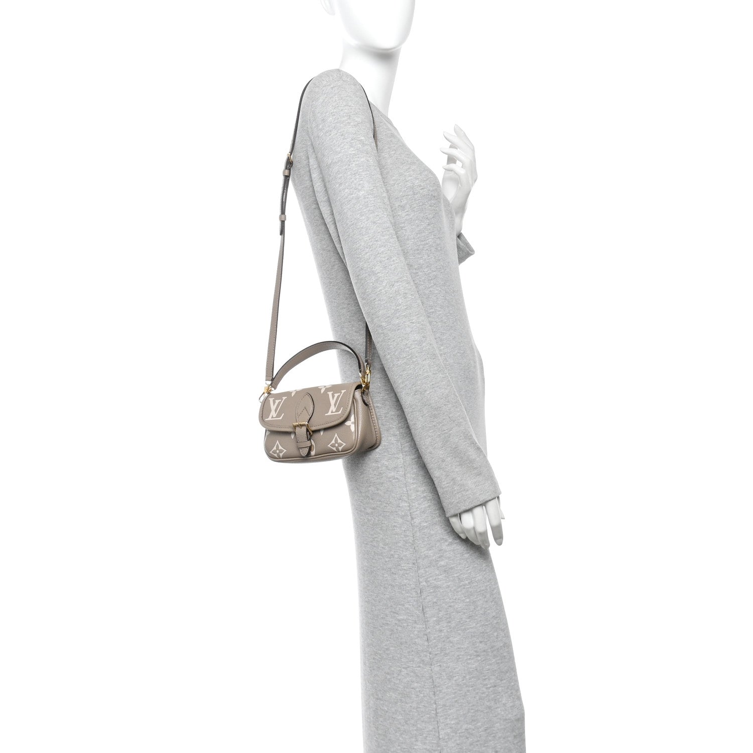 Louis Vuitton Empreinte Monogram Giant Nano Diane Tourterelle Creme 2 of 12