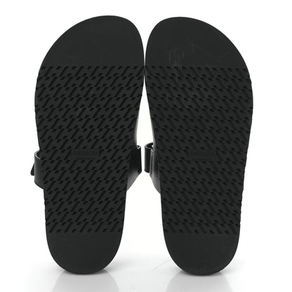 Hermes Calfskin Womens Chypre Sandals 38 Black 5 of 8