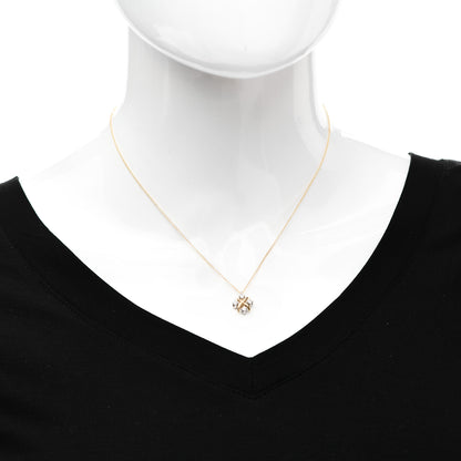 Tiffany Platinum 18K Yellow Gold Diamond Schlumberger Lynn Pendant Necklace 2 of 6