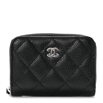 Chanel Caviar Quilted Zip Coin Purse Black 1 of 7