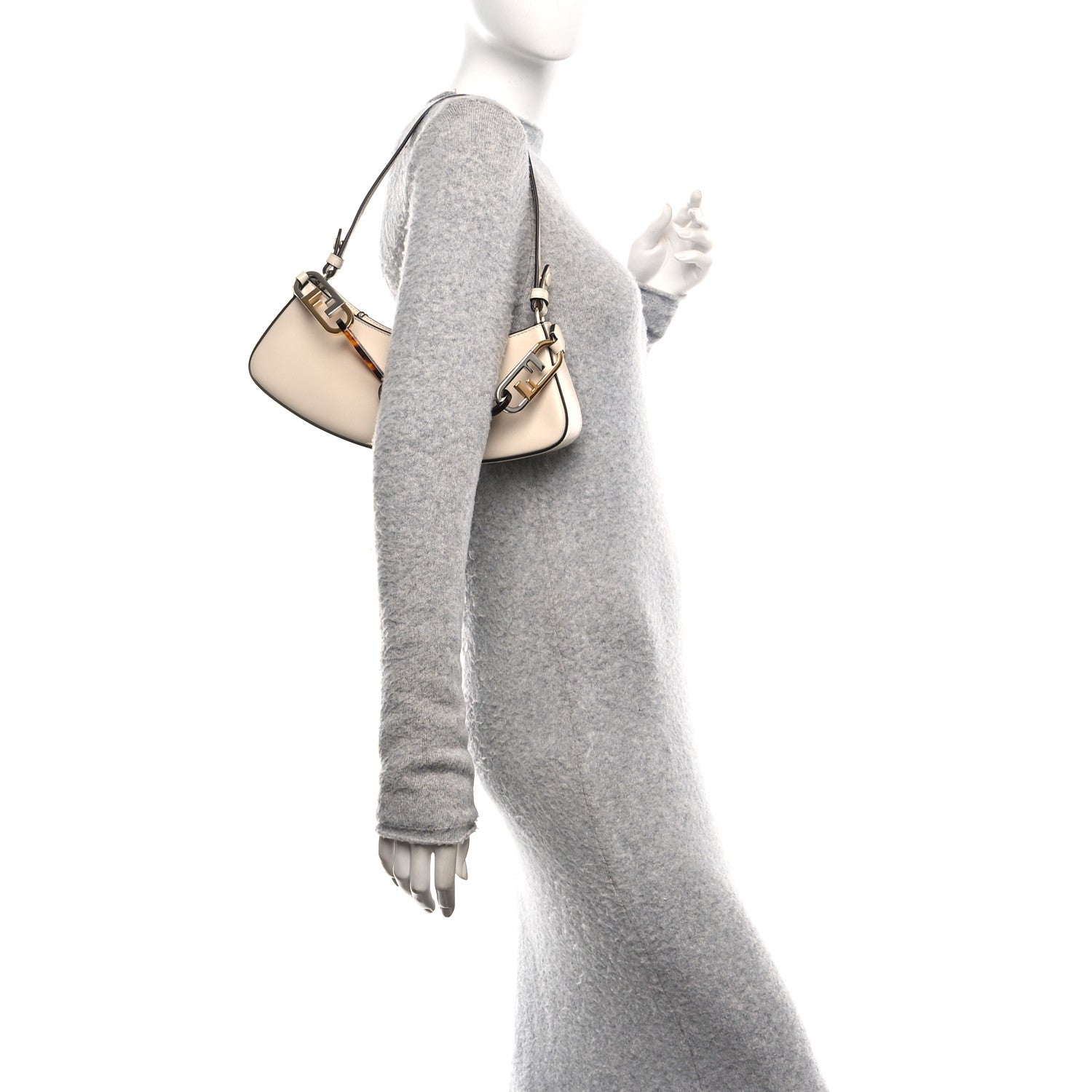 Fendi Vitello Queen Palmellato Fendi O'Lock Swing Camelia 2 of 10