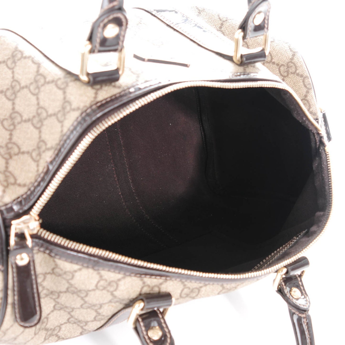 GG Plus Monogram Medium Joy Boston Dark Brown