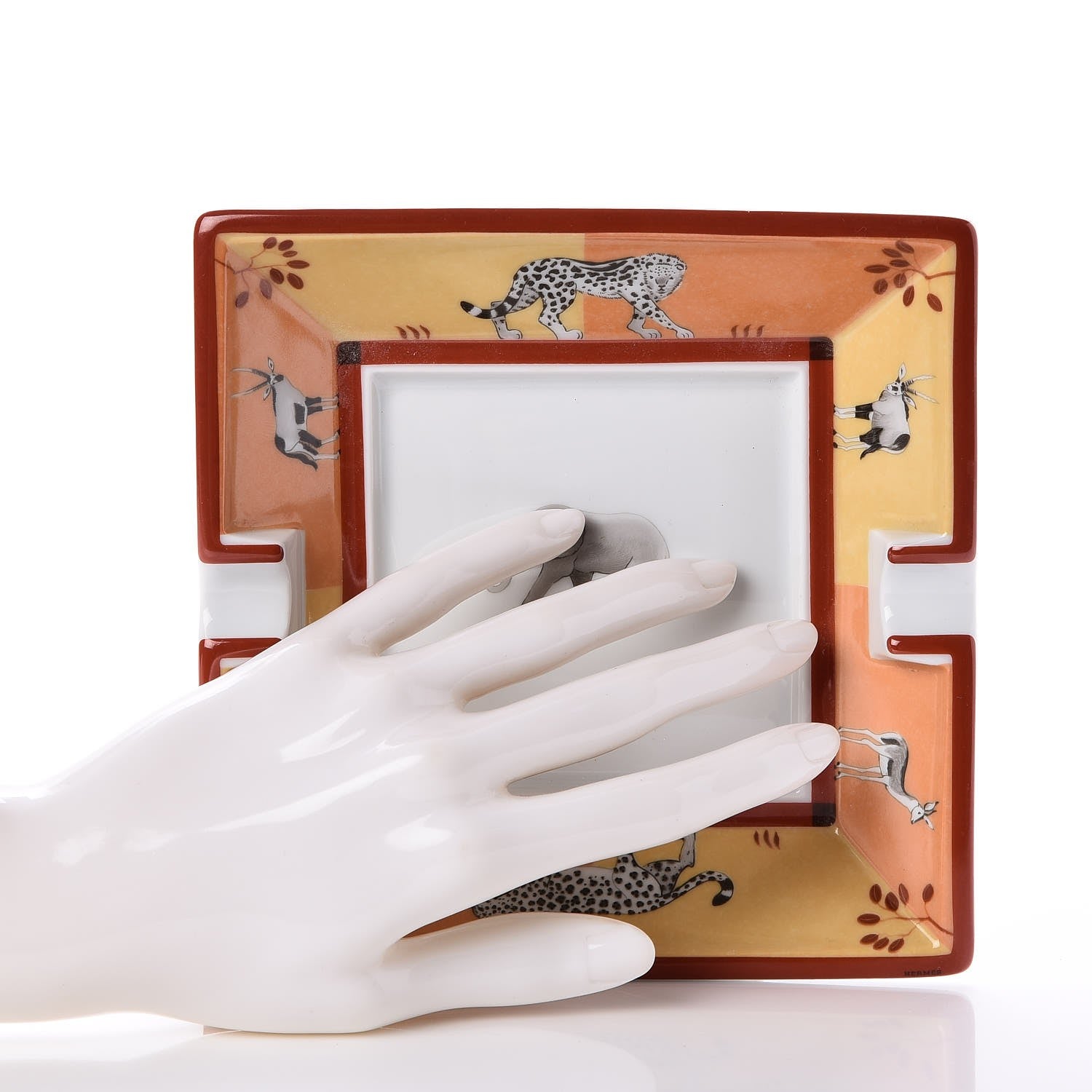 Hermes Porcelain Printed Africa Ashtray 2 of 5
