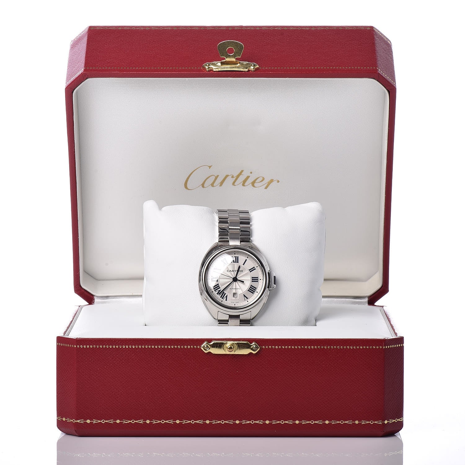 Cartier Stainless Steel 31mm Cle De Automatic Watch 9 of 9