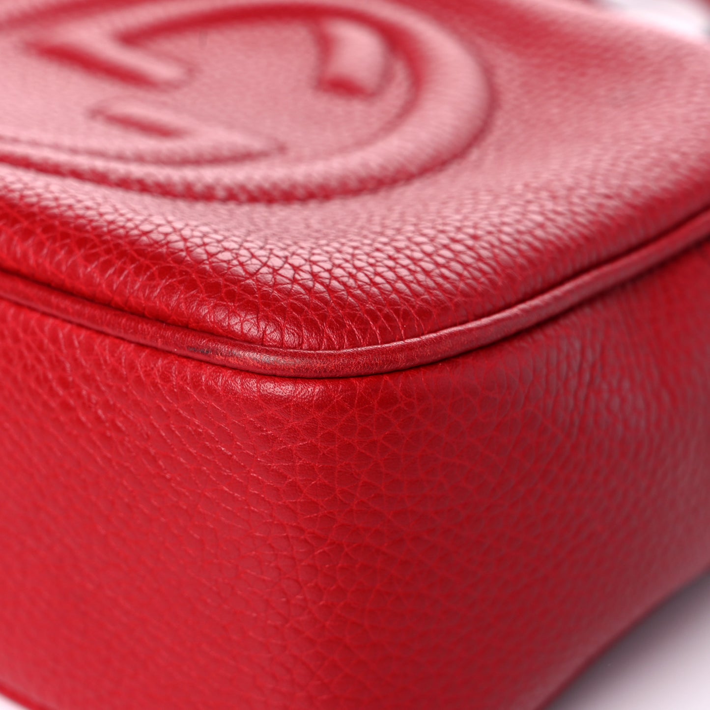 Pebbled Calfskin Small Soho Disco Bag Tabasco Red