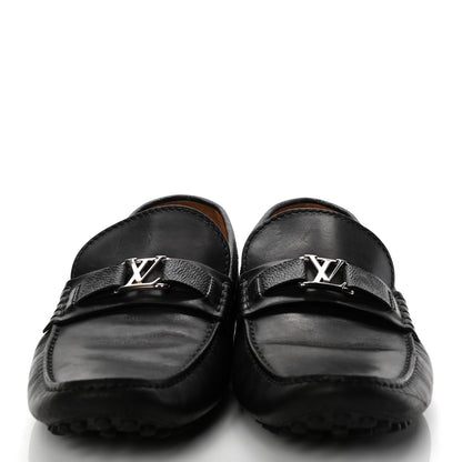 Louis Vuitton Calfskin Monogram Mens Monte Carlo Mocassin Loafers 10 Black 2 of 8