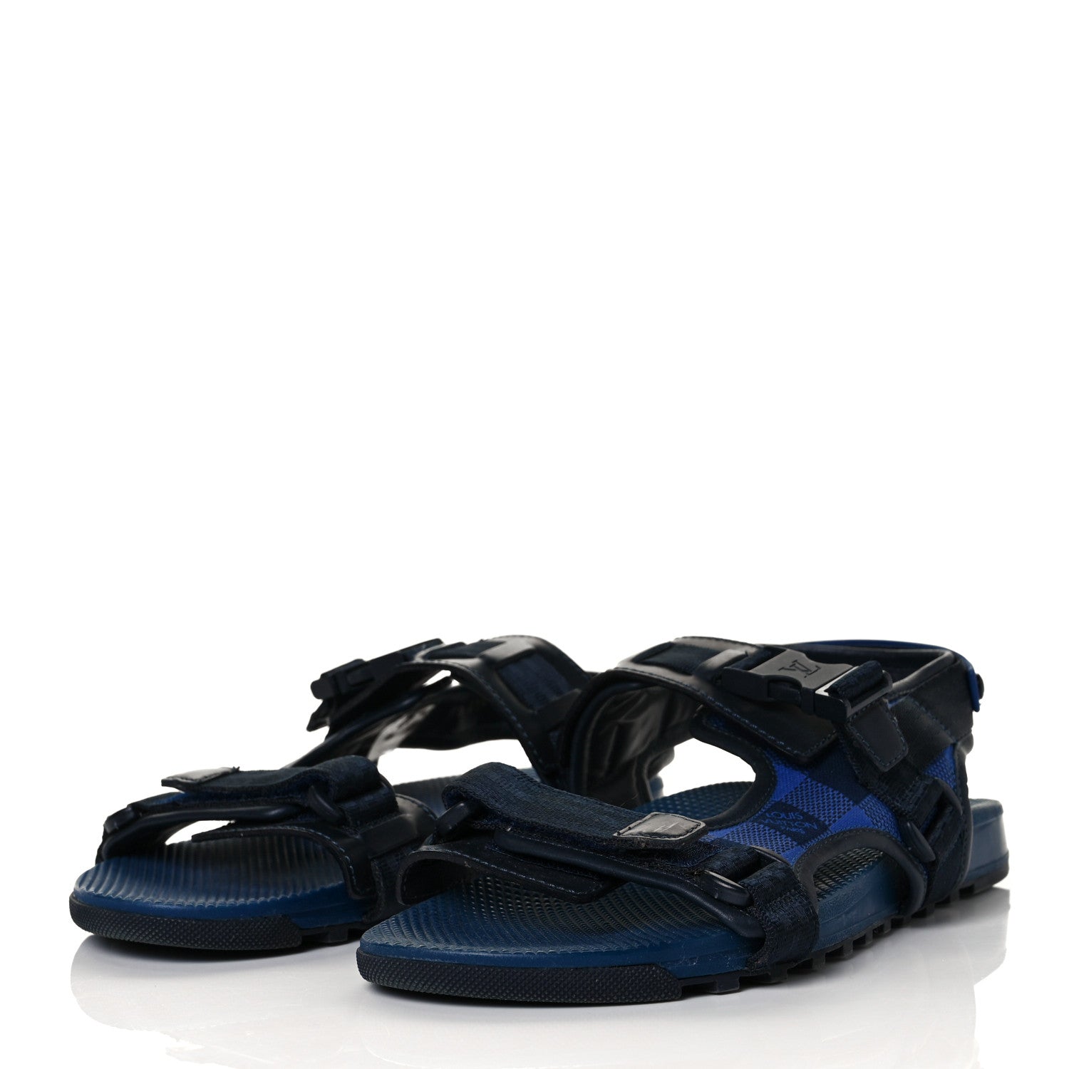 Louis Vuitton Damier Graphite Sandals 8 Navy 3 of 8