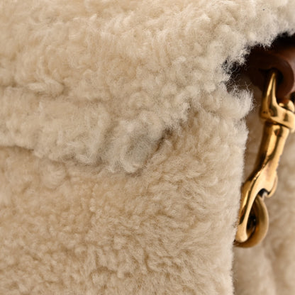 Saint Laurent Shearling Toy Loulou Shoulder Bag Natural 11 of 12