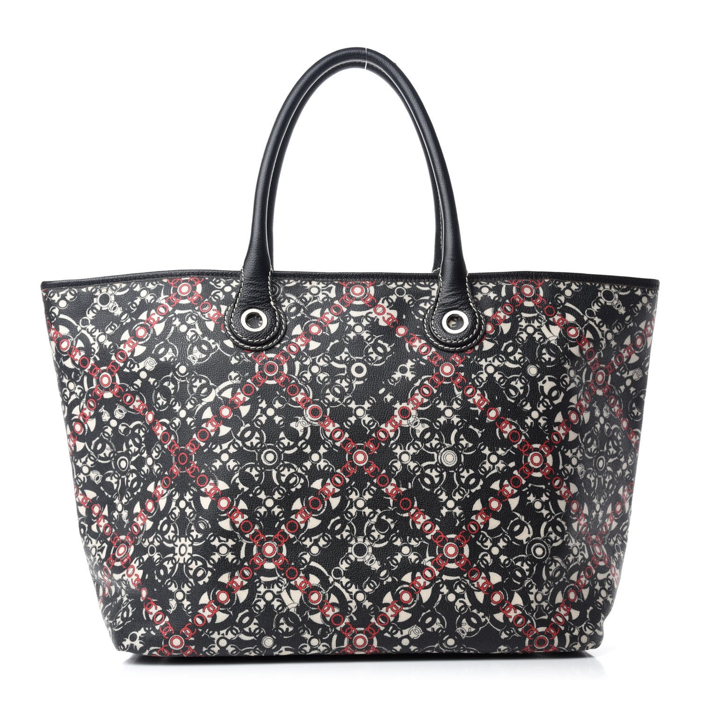 Coated Canvas Coco Tote Black