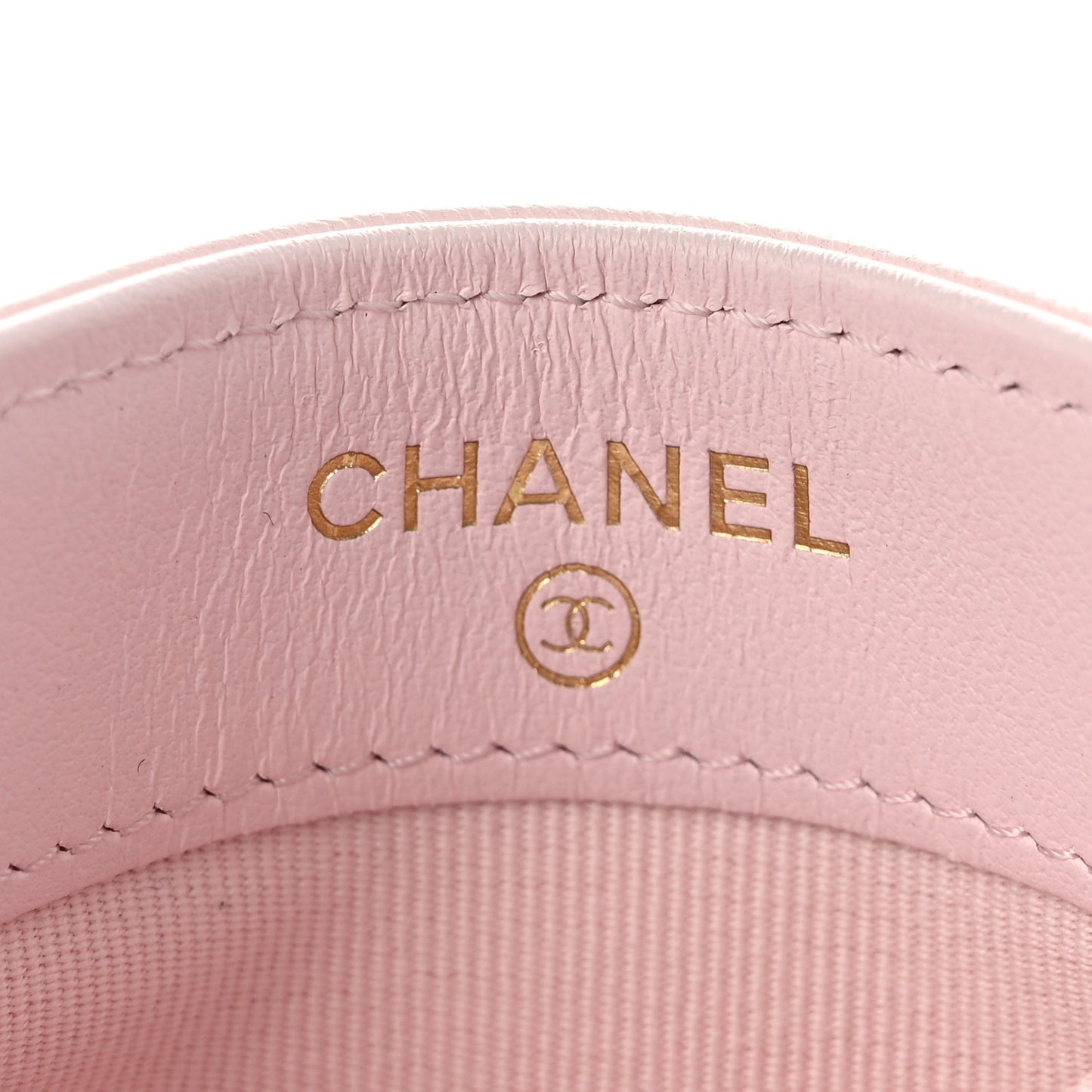 Lambskin Quilted Chanel 19 Card Holder Light Pink