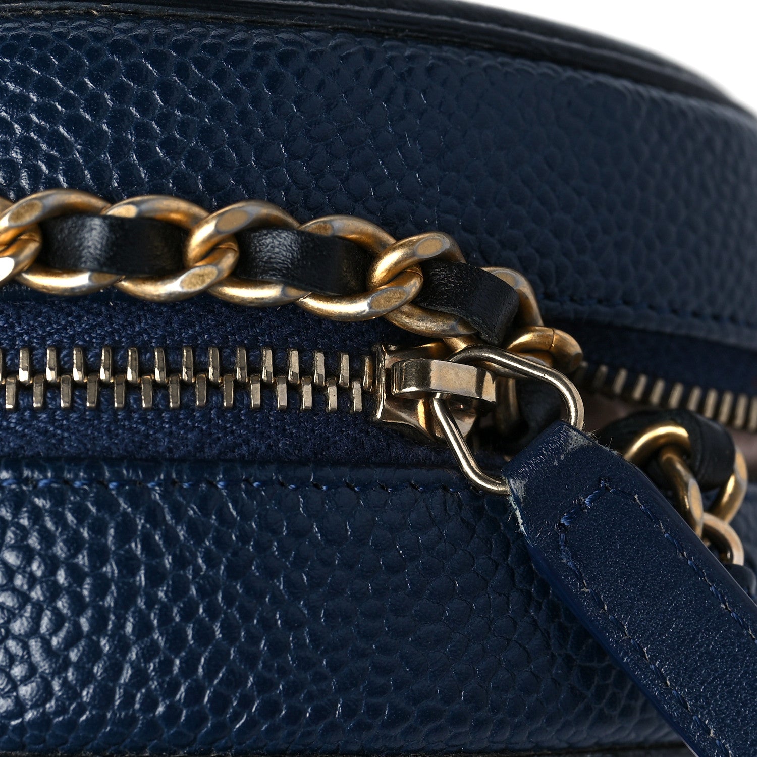 Chanel Caviar Quilted Round Filigree Crossbody Navy Black 11 of 11