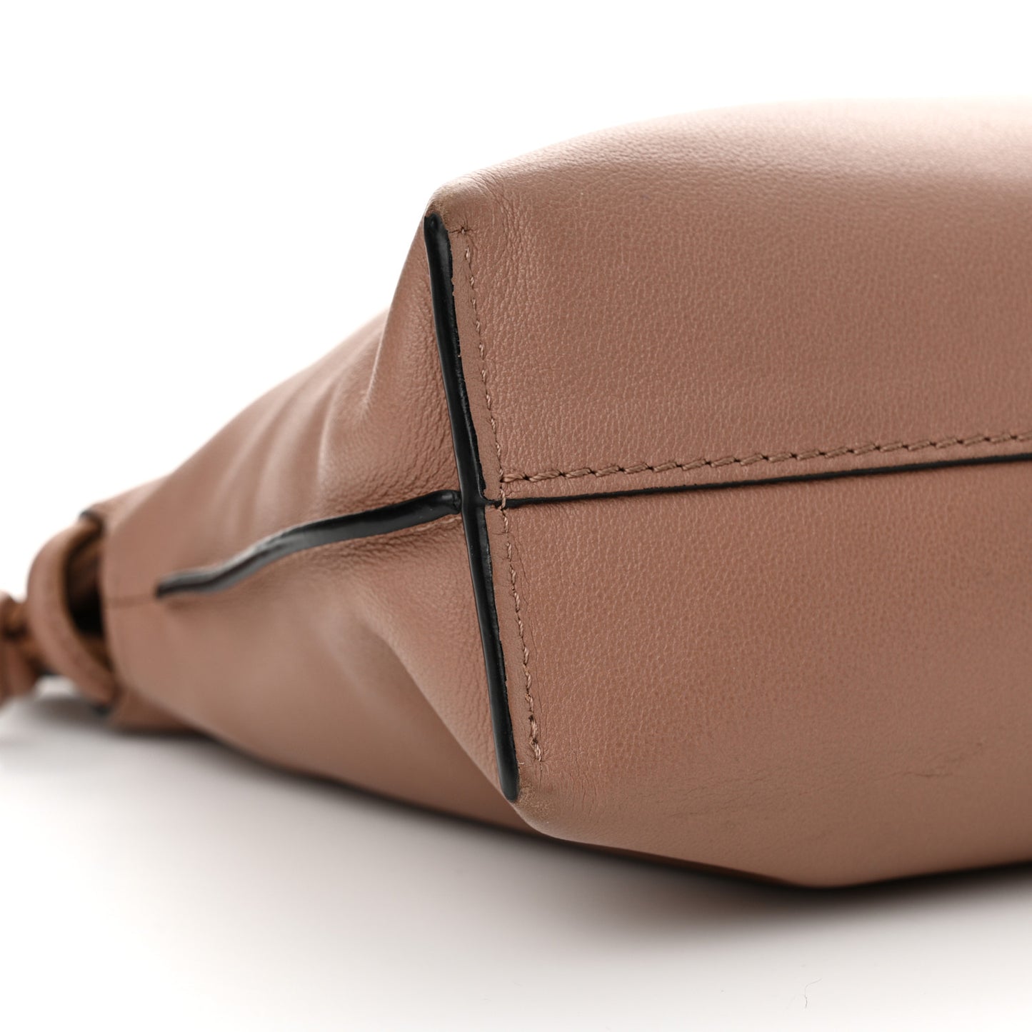 Calfskin Mini Flamenco Knot Clutch Pink