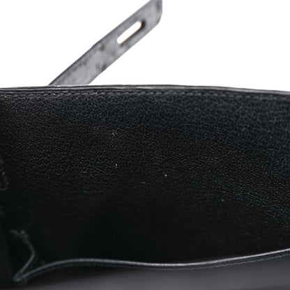 Hermes Ostrich Kelly Sellier 32 Black 12 of 24