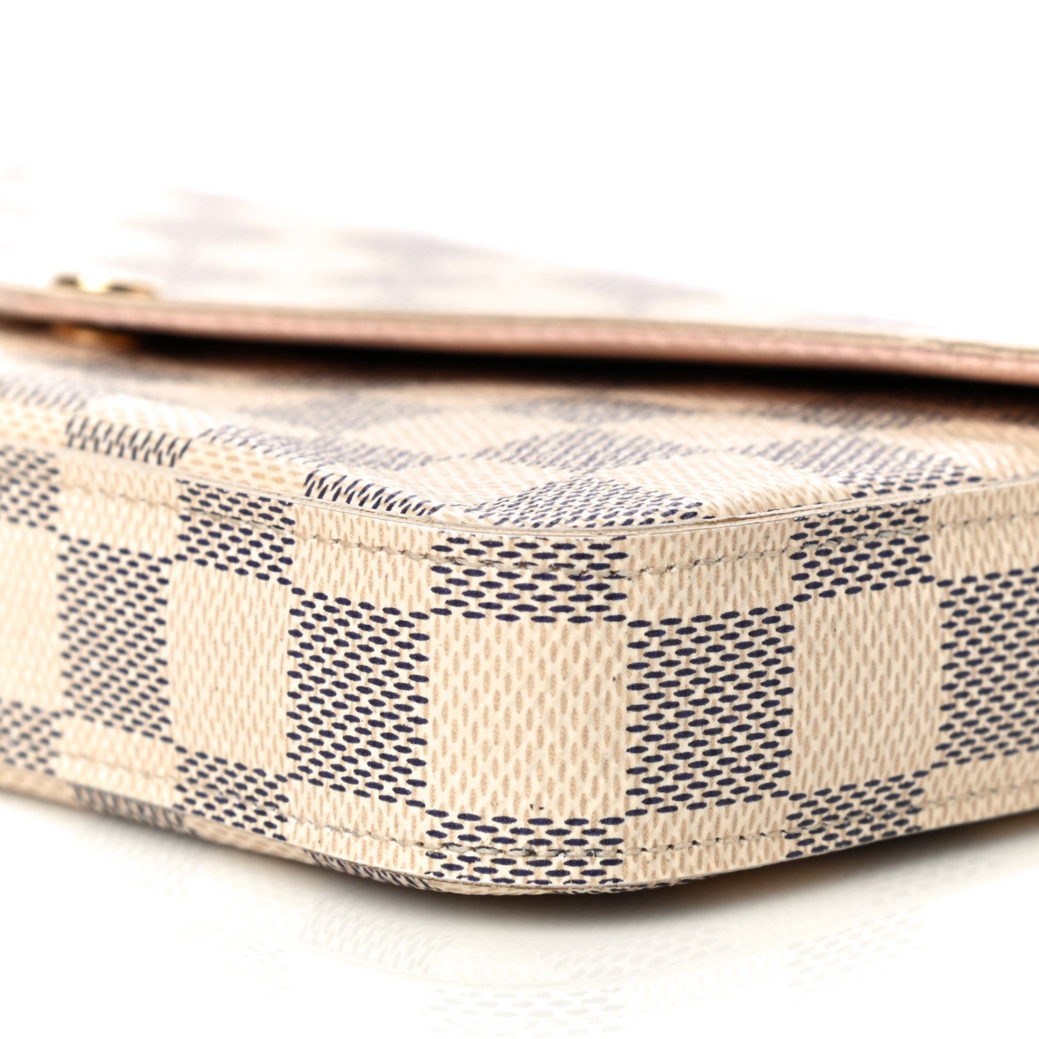 Louis Vuitton Damier Azur Pochette Felicie Chain Wallet Rose Ballerine 12 of 18