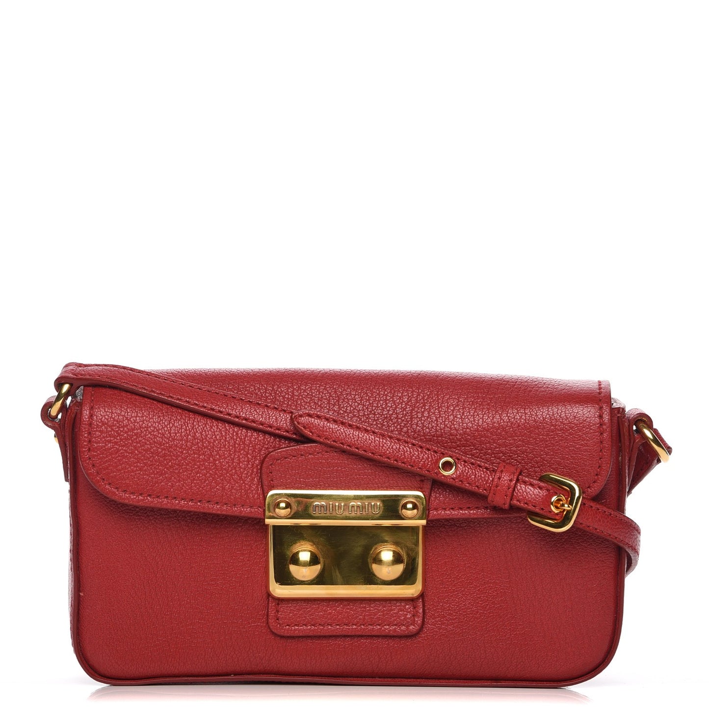 Goatskin Madras Crossbody Bag Rosso