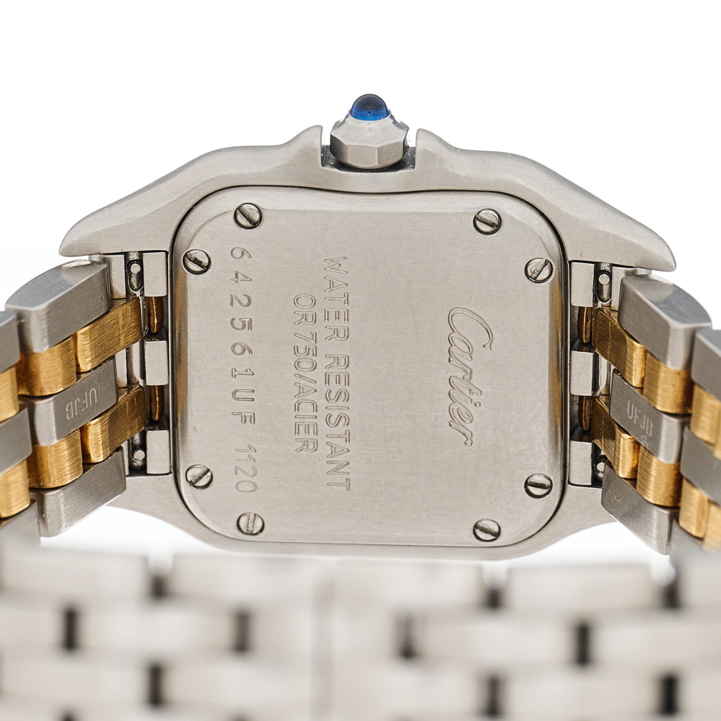 Stainless Steel 18K Yellow Gold 22mm Panthere Quartz Watch