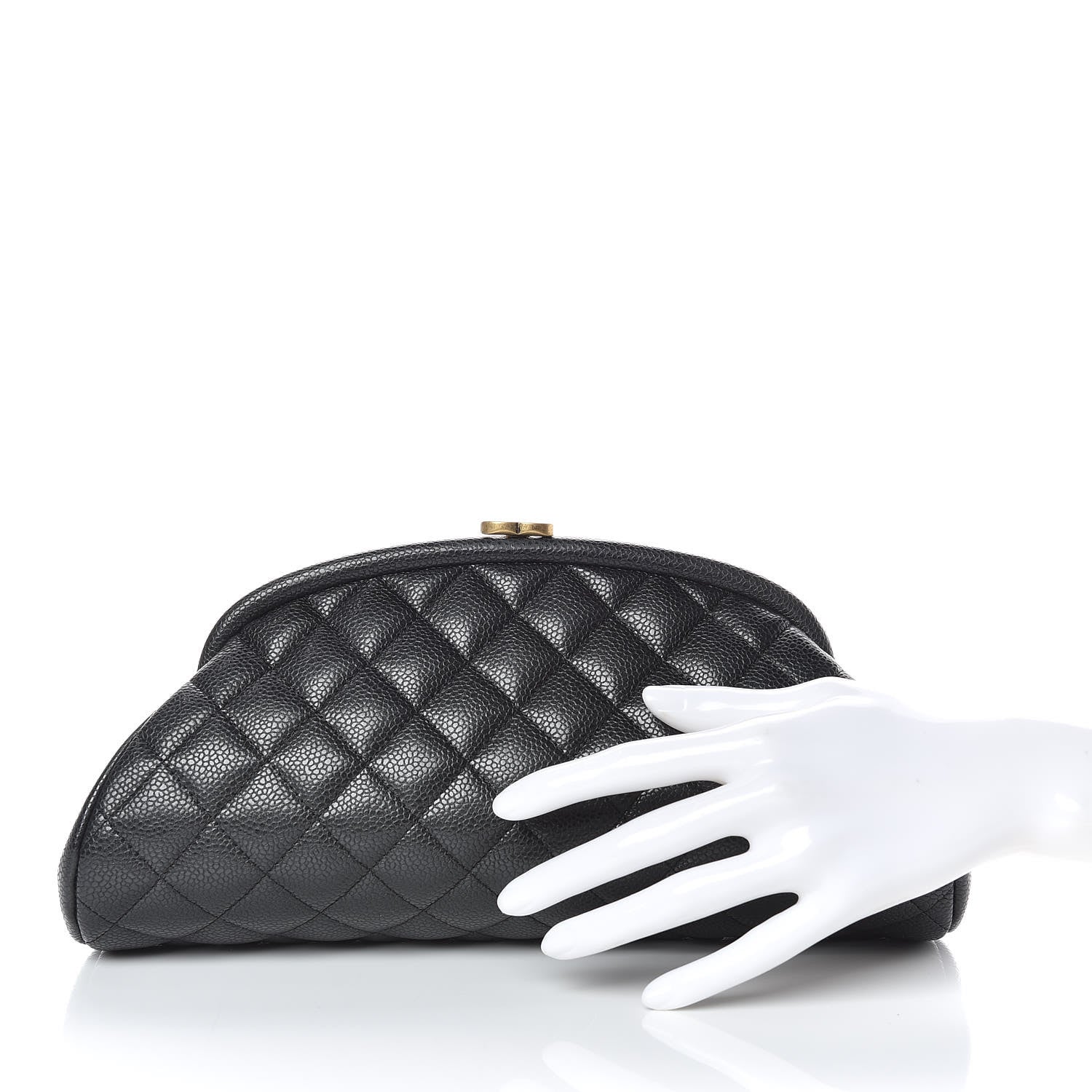 Chanel Caviar Quilted Timeless Clutch Black 2 of 10