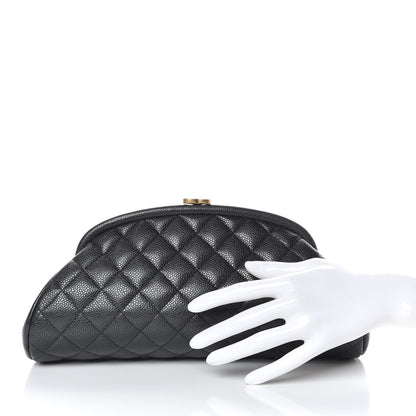Chanel Caviar Quilted Timeless Clutch Black 2 of 10