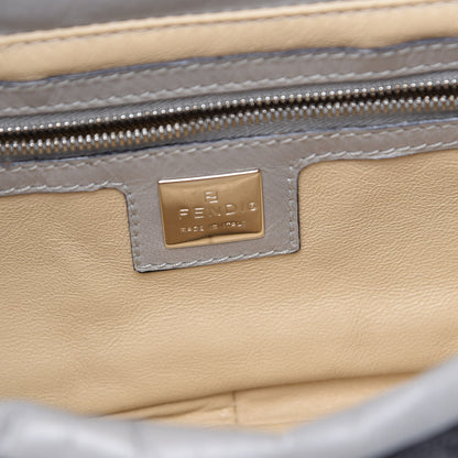 Fendi Knit Lizard Crystal Baguette Dark Grey 6 of 10