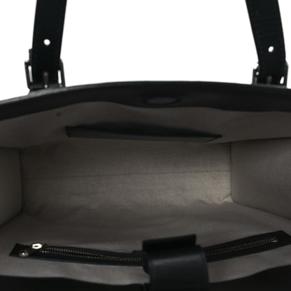 Gucci Calfskin GG Tennis Embossed Medium Tote Bag Black 5 of 11