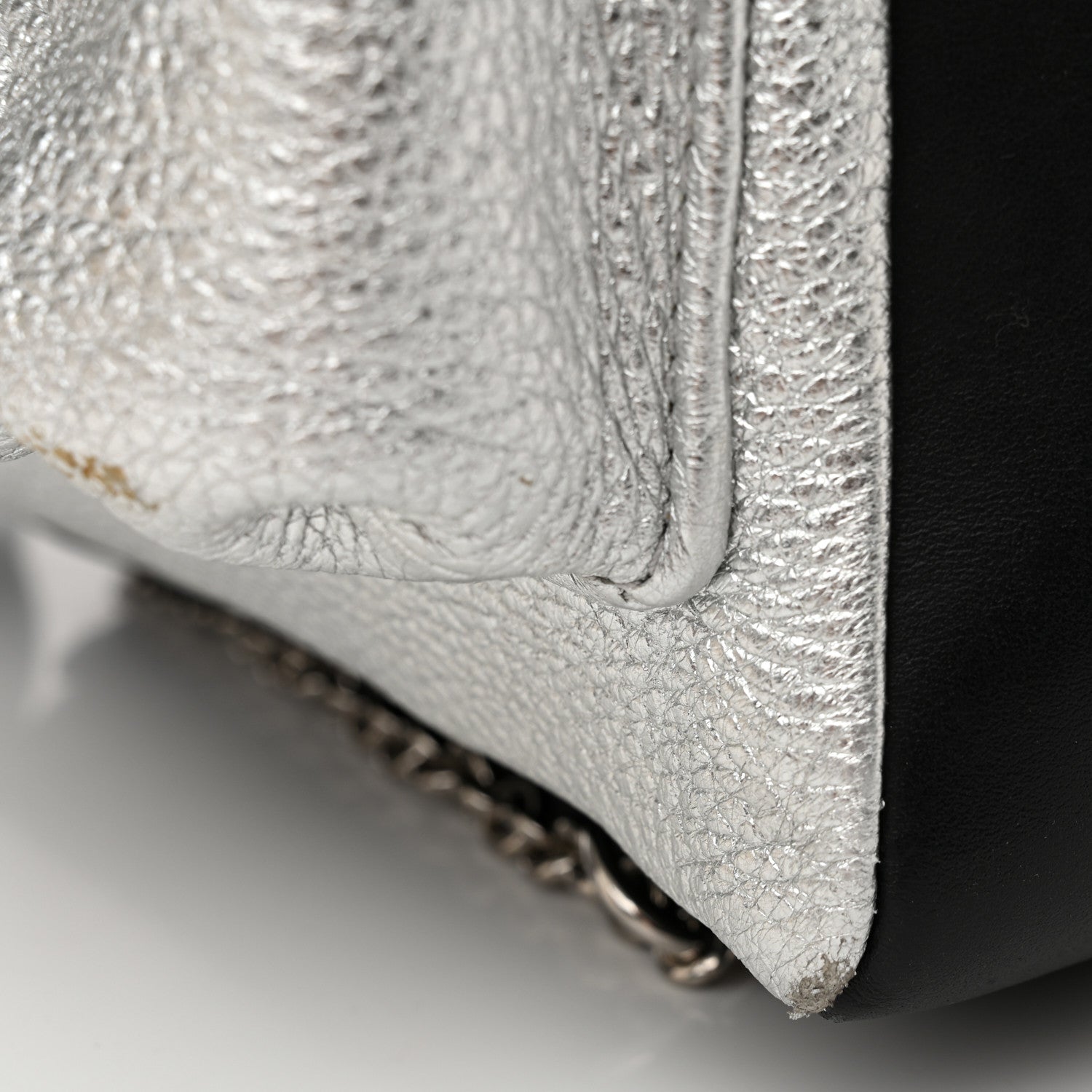 Burberry Metallic Deerskin Medium Rucksack Backpack Silver 14 of 14