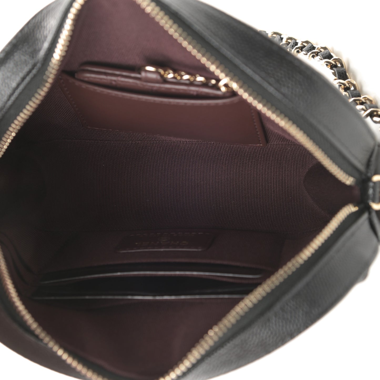 Caviar Quilted Vanity With Chain Black