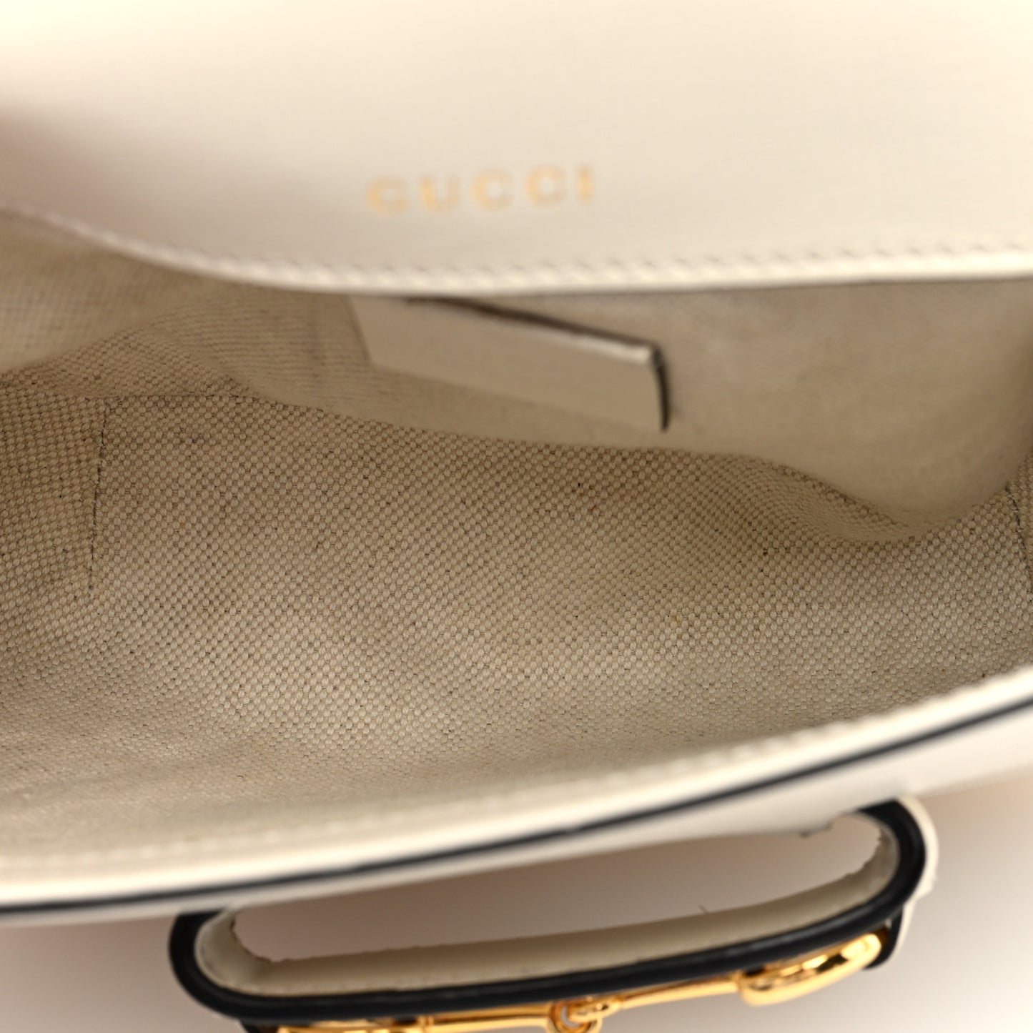 Azalea Calfskin Web Mini Horsebit 1955 Shoulder Bag Mystic White