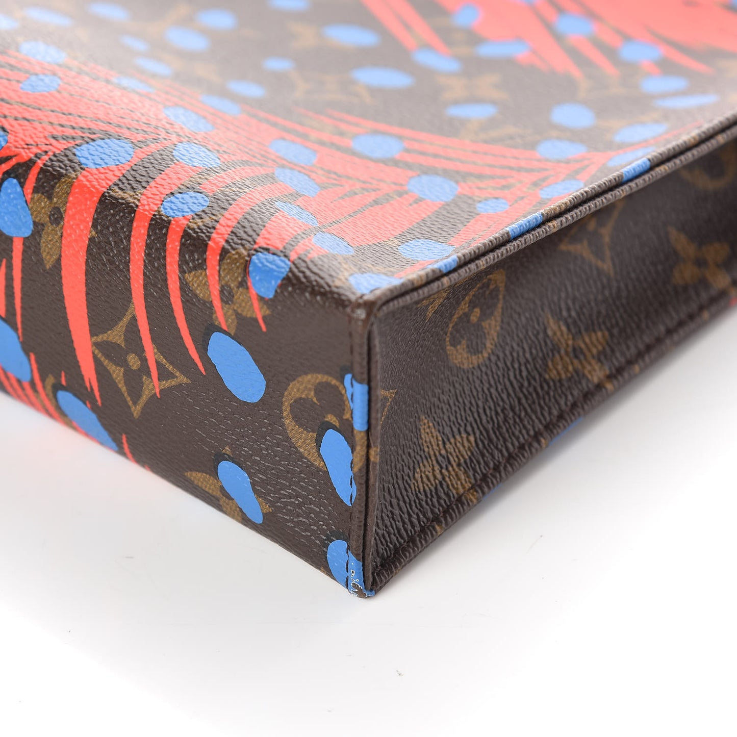 Monogram Jungle Dots Toiletry Pouch 26 Coquelicot Denim