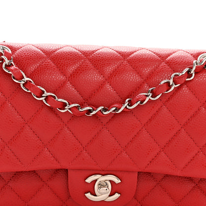 Chanel Caviar Quilted Medium Double Flap Red 8 of 13
