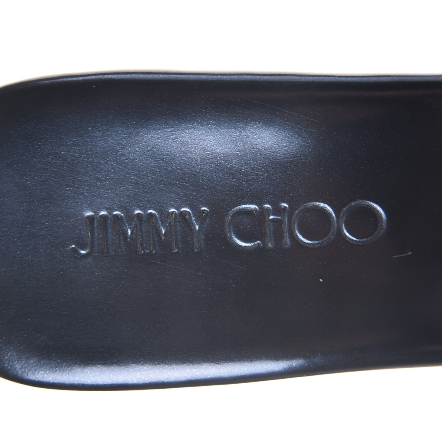 Jimmy Choo Snake Print Calfskin Embossed Cork Pandora Wedges 35.5 Navy 9 of 11
