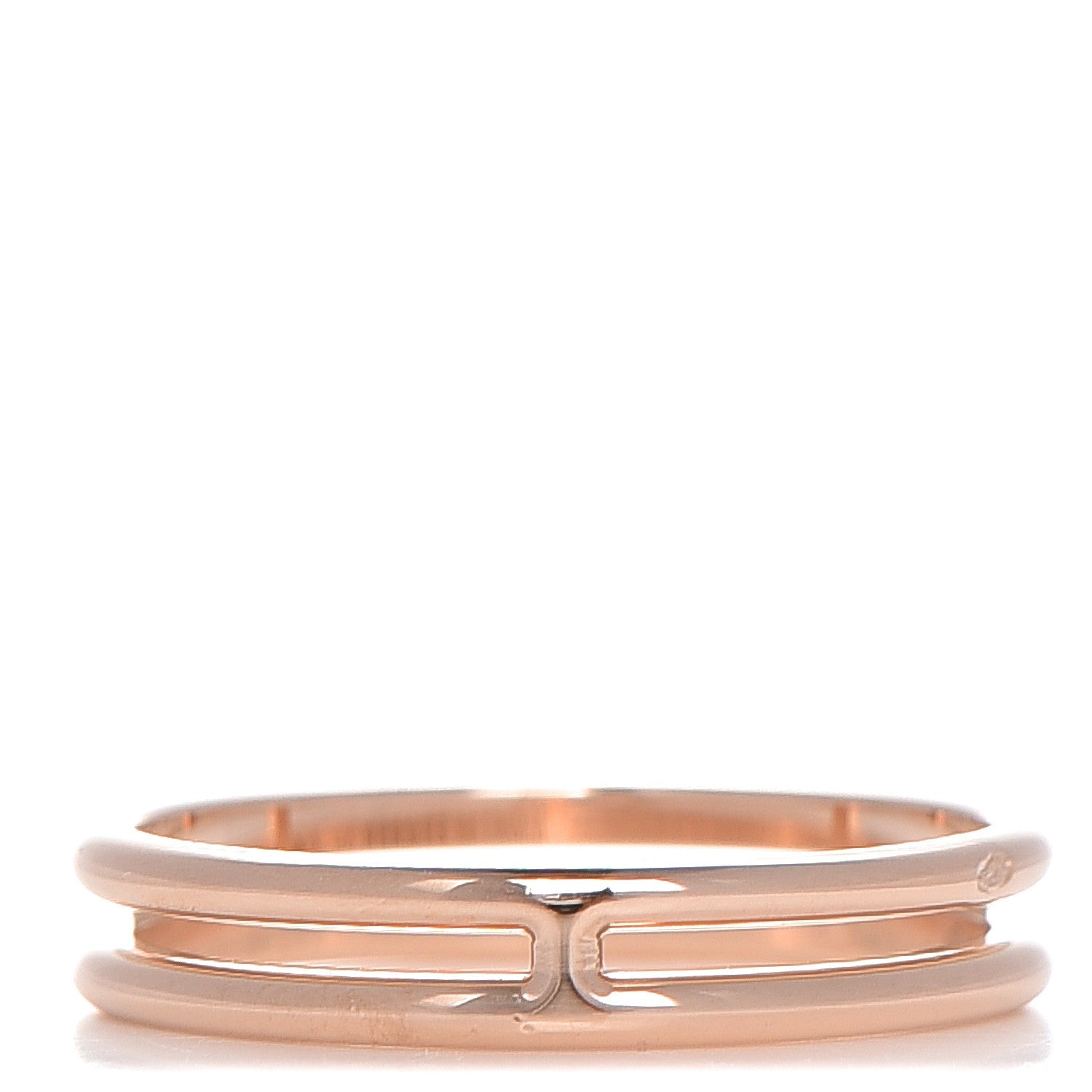 Hermes 18K Rose Gold Ariane Wedding Band Ring 54 7 1 of 5