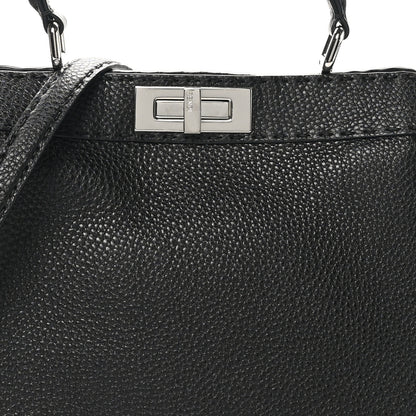 Fendi Cuoio Romano Selleria Chamois Medium Peekaboo I SEE U Satchel Black Camel Sunflower 8 of 11