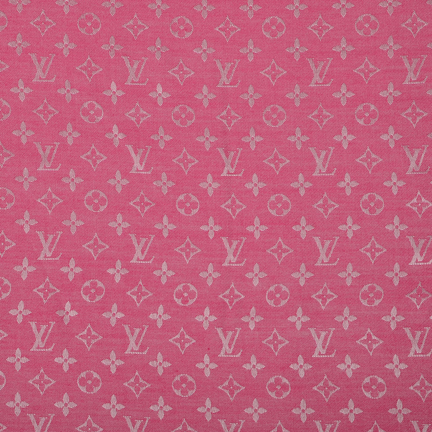 Silk Wool Monogram Denim Shawl Pivoine